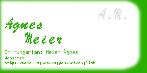 agnes meier business card